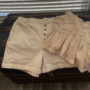 Banana Republic cotton shorts, sz 14, button fly
